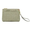 Pochette a mano da Donna khaki con cinturino e stampa palme Naj Oleari