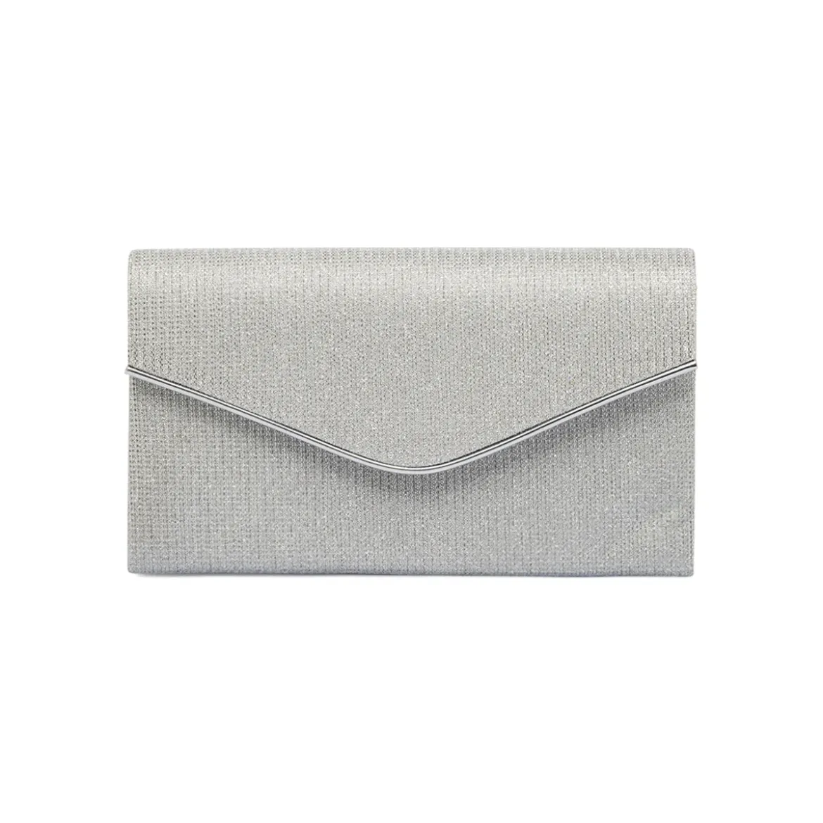 Pochette Argento Glitter con patta a Busta Lora Ferres