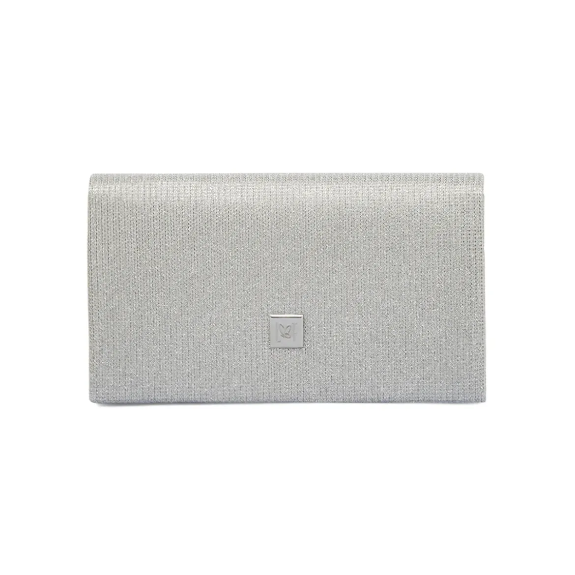 Pochette Argento Glitter con patta a Busta Lora Ferres