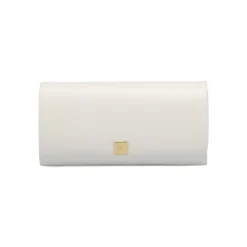 Pochette Bianca con Tracolla e Dettaglio Metallico Lora Ferres
