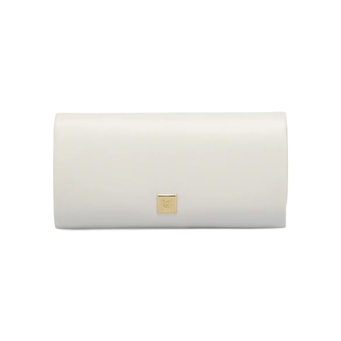 Pochette Bianca con Tracolla e Dettaglio Metallico Lora Ferres