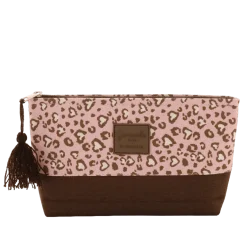 Pochette Donna marrone e rosa con fantasia animalier Camomilla Milano