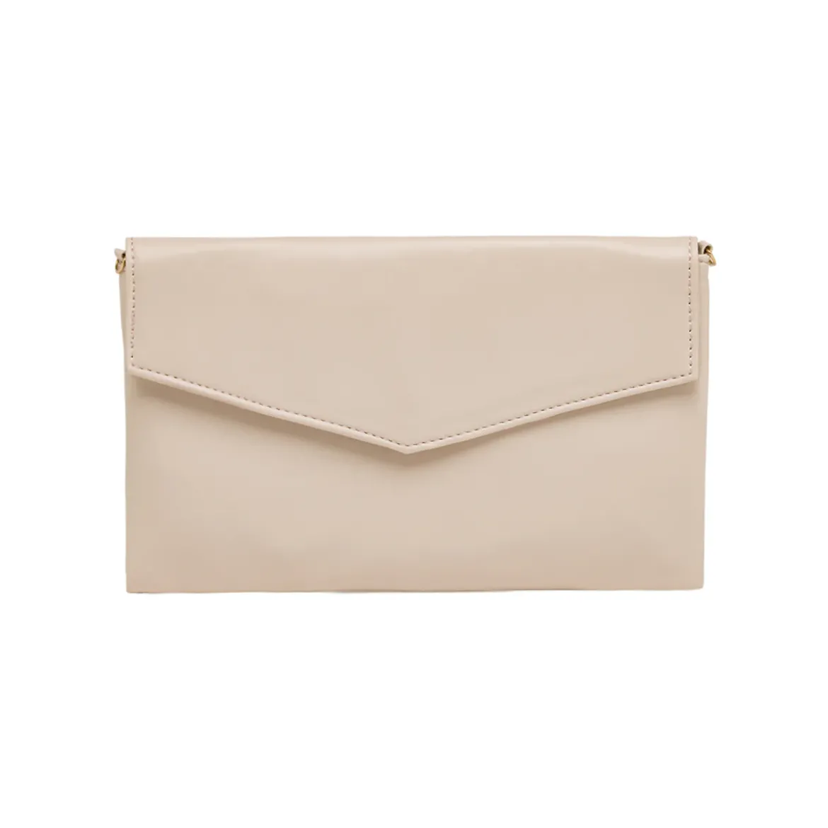Pochette Nude da Donna con patta a busta e catena oro Lora Ferres