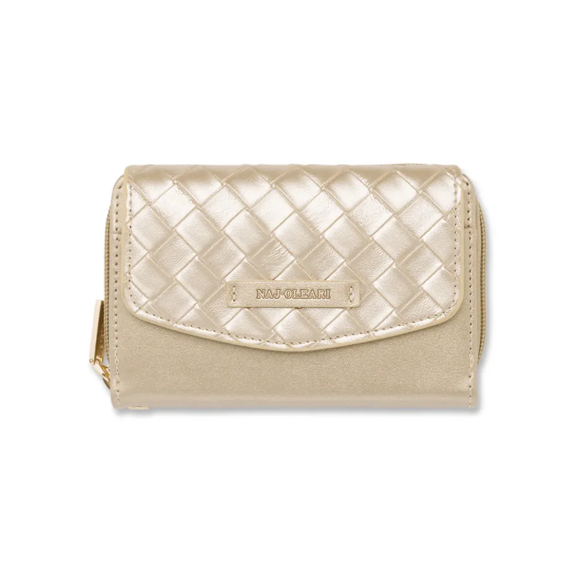 Pochette Oro da Donna con pattina intrecciata Naj Oleari