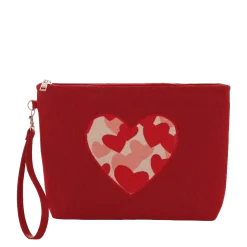 Pochette rossa da Donna con patch a cuore e manico Camomilla Milano
