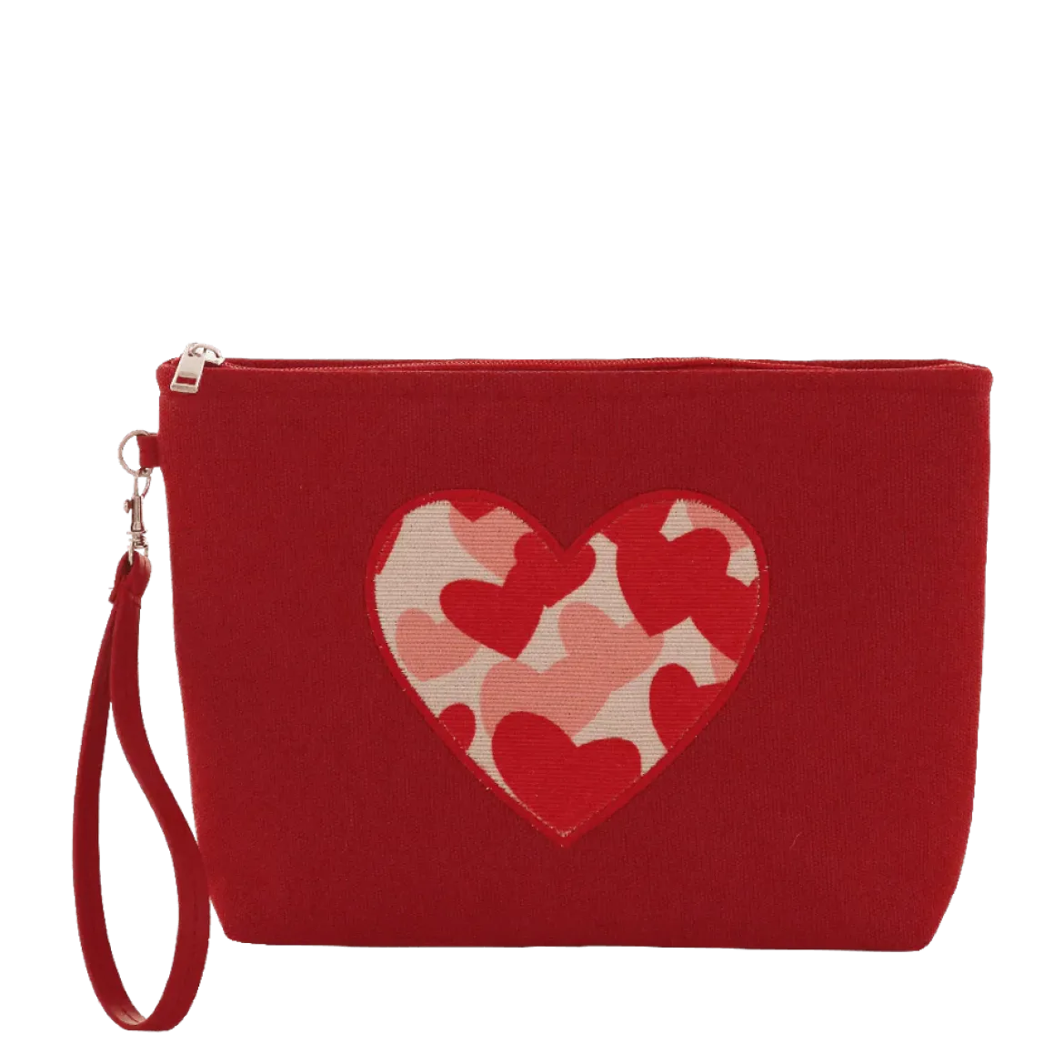 Pochette rossa da Donna con patch a cuore e manico Camomilla Milano