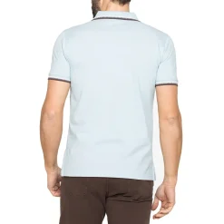 Polo a maniche corte azzurra da Uomo in morbido cotone Carrera Jeans