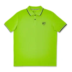 Polo sportiva Uomo verde con profili a contrasto e logo Ducati Corse
