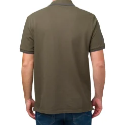 Polo verde militare da uomo Tonino Lamborghini con logo