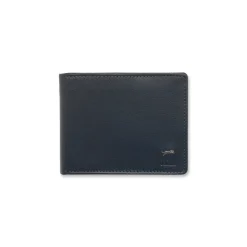Portafogli da uomo in pelle blu con scomparto porta monete Jaguar
