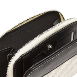 Portafoglio Bianco con interno nero da Donna con zip Lora Ferres