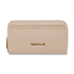 Portafoglio da Donna beige con decorazioni traforate Giulia Pieralli