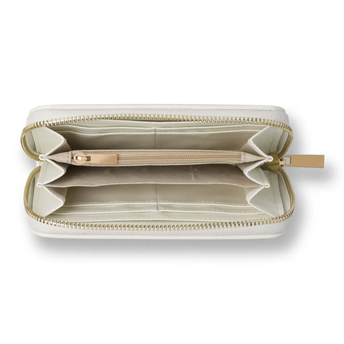 Portafoglio da Donna bianco con chiusura zip-around Lora Ferres