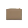 Portafoglio da Donna taupe effetto martellato con zip Lora Ferres