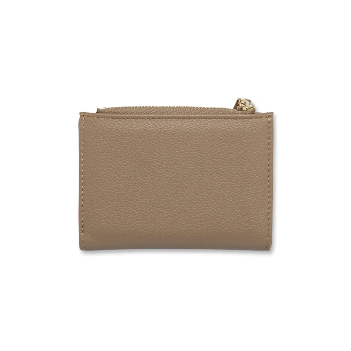 Portafoglio da Donna taupe effetto martellato con zip Lora Ferres
