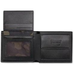 Portafoglio da uomo nero Carrera Jeans con tasche varie
