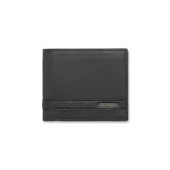 Portafoglio da uomo nero Carrera Jeans con tasche varie