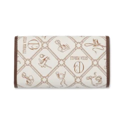 Portafoglio Donna beige e marrone con stampa equestre Giulia Pieralli