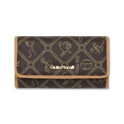 Portafoglio grande Donna marrone con stampa monogram Giulia Pieralli