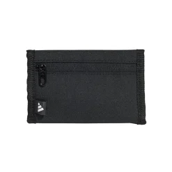 Portafoglio nero Unisex con zip e logo adidas