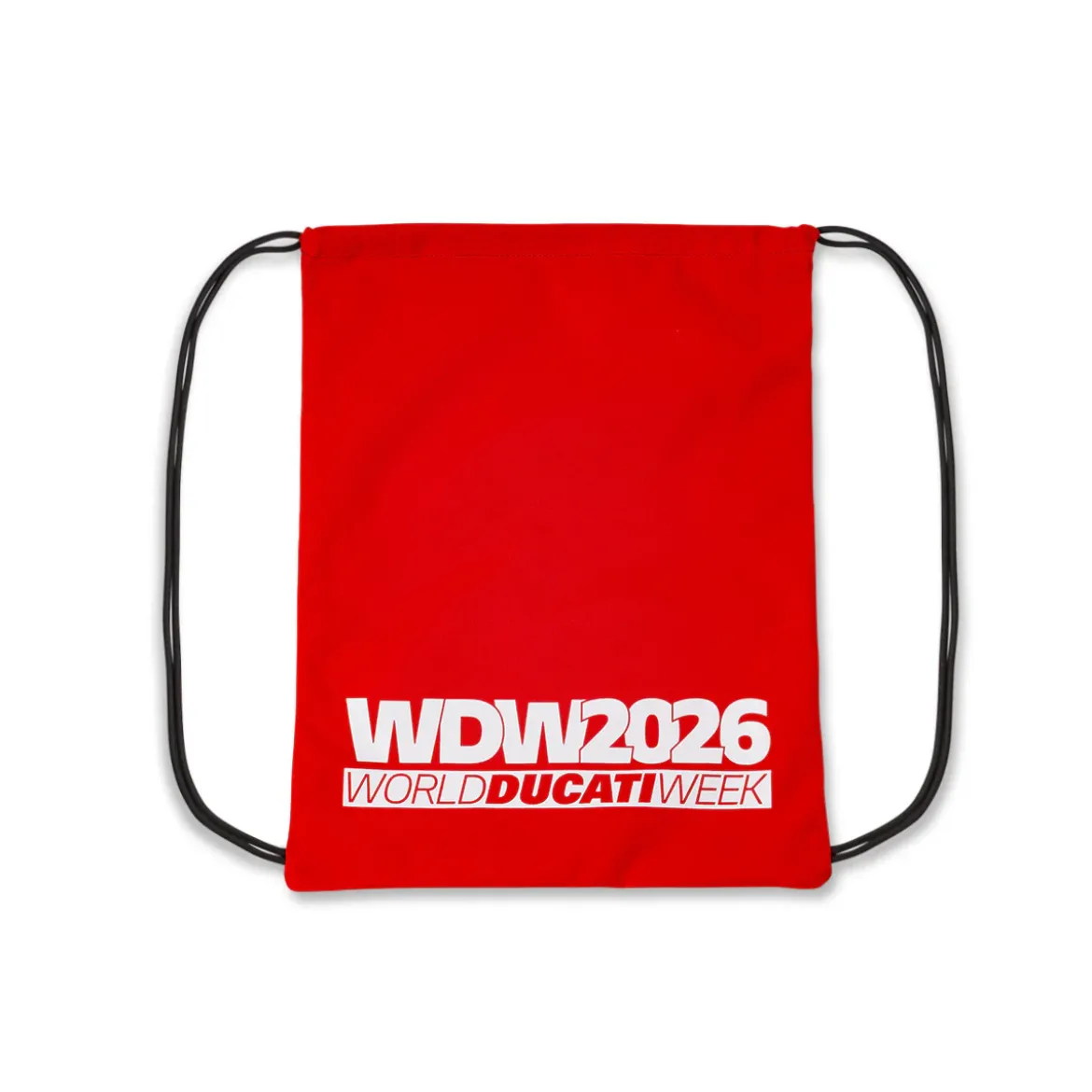 Sacca sportiva rossa da Uomo con coulisse e stampa WDW2026 Ducati