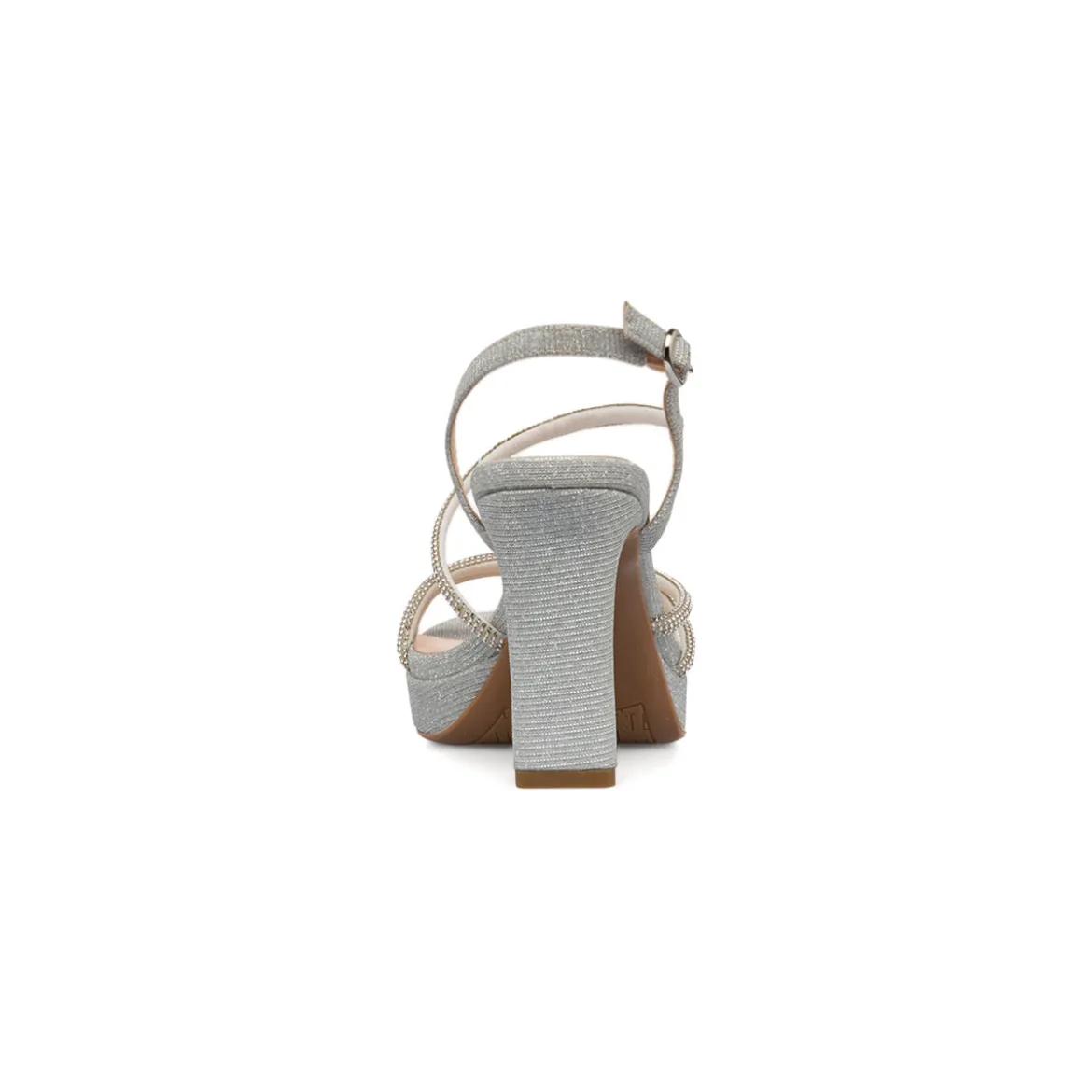 Sandali Argento da Donna con tacco 9 cm e dettaglio gioiello Lora Ferres
