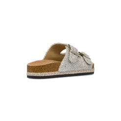Sandali argento da Donna con tramatura effetto crochet Lora Ferres