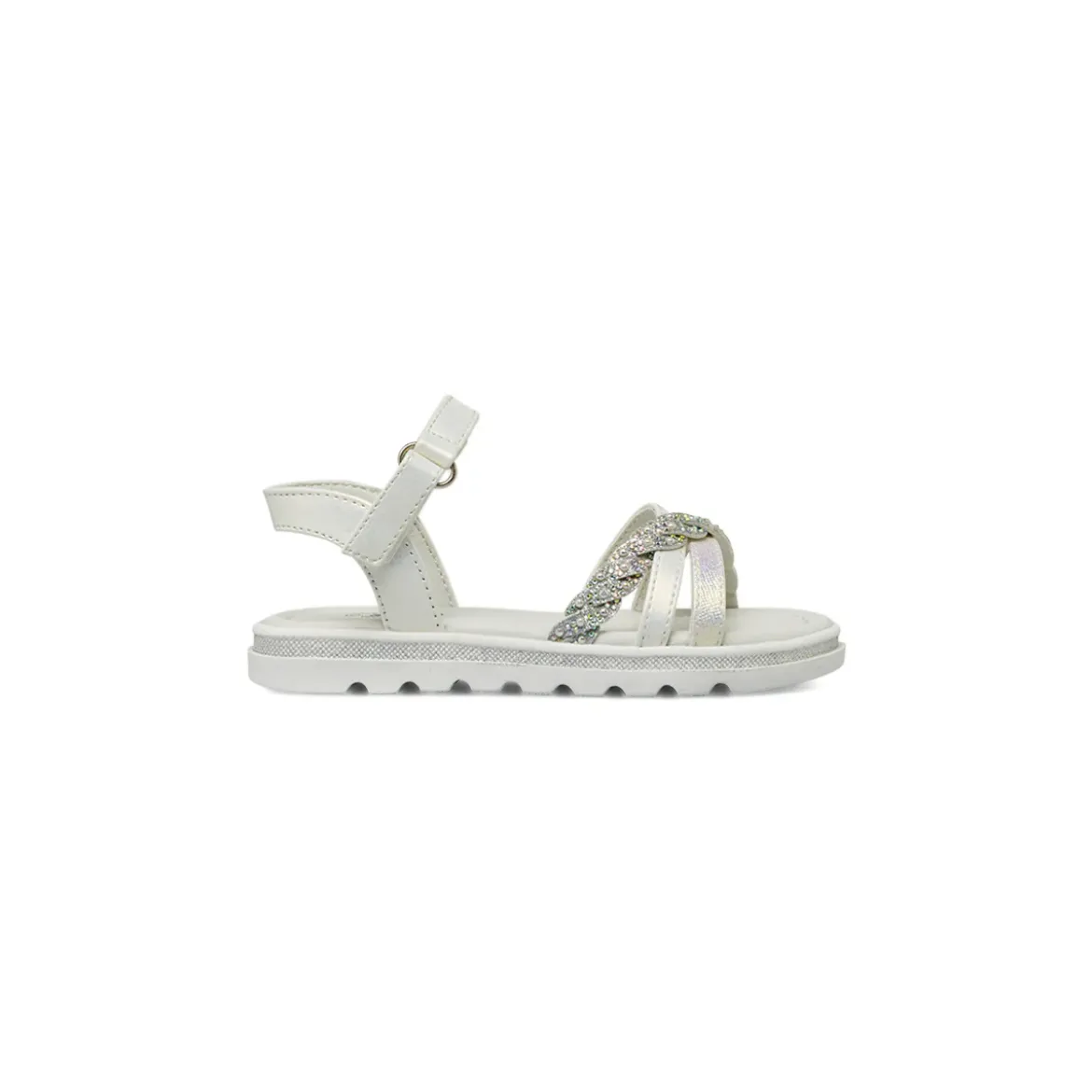 Sandali bianchi da Bambina con cinturino e glitter Le scarpe di Alice