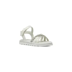 Sandali bianchi da Bambina con cinturino e glitter Le scarpe di Alice