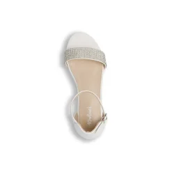 Sandali Bianchi da Bambina con strass decorativi Dieci Baci