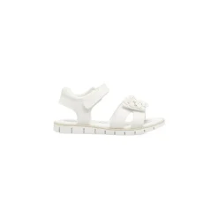 Sandali Bianchi da Bambina con farfalle decorative e strappo Chicco