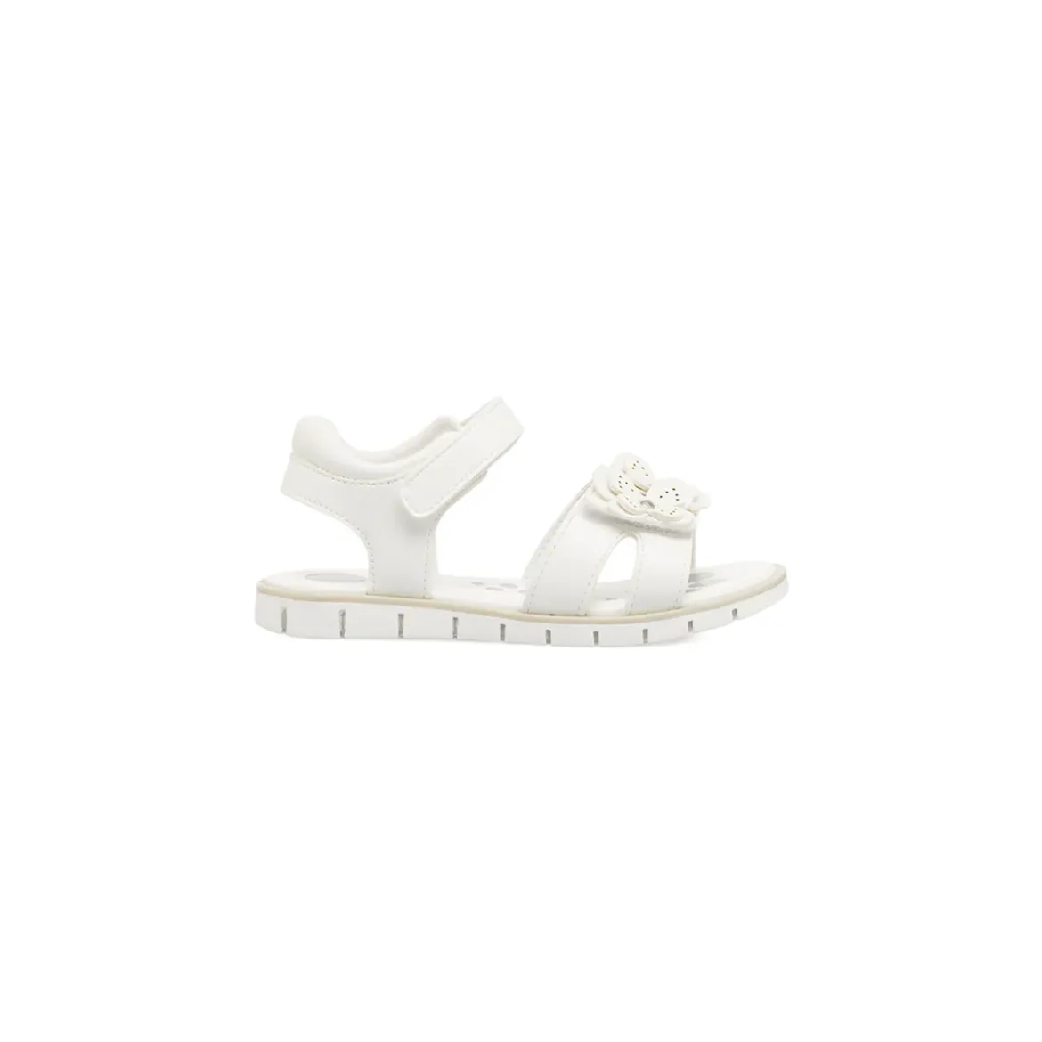 Sandali Bianchi da Bambina con farfalle decorative e strappo Chicco