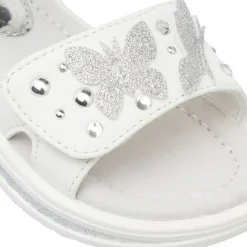 Sandali bianchi da Bambina con farfalle e doppio strappo Le scarpe di Alice
