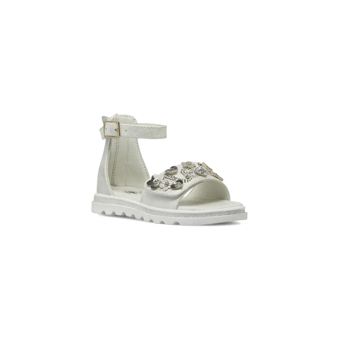 Sandali bianchi da Bambina con cinturini e strass Le scarpe di Alice