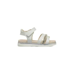 Sandali bianchi da Bambina con strass e strappo Le scarpe di Alice