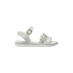 Sandali bianchi da Bambina con fiori e glitter Le scarpe di Alice