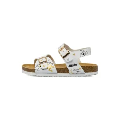 Sandali Bianchi da Bambina con stampe floreali Dimensione Danza