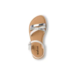 Sandali Bianchi da Bambina con dettaglio Glitter Dieci Baci