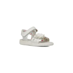 Sandali bianchi da Bambina Le scarpe di Alice con fiore