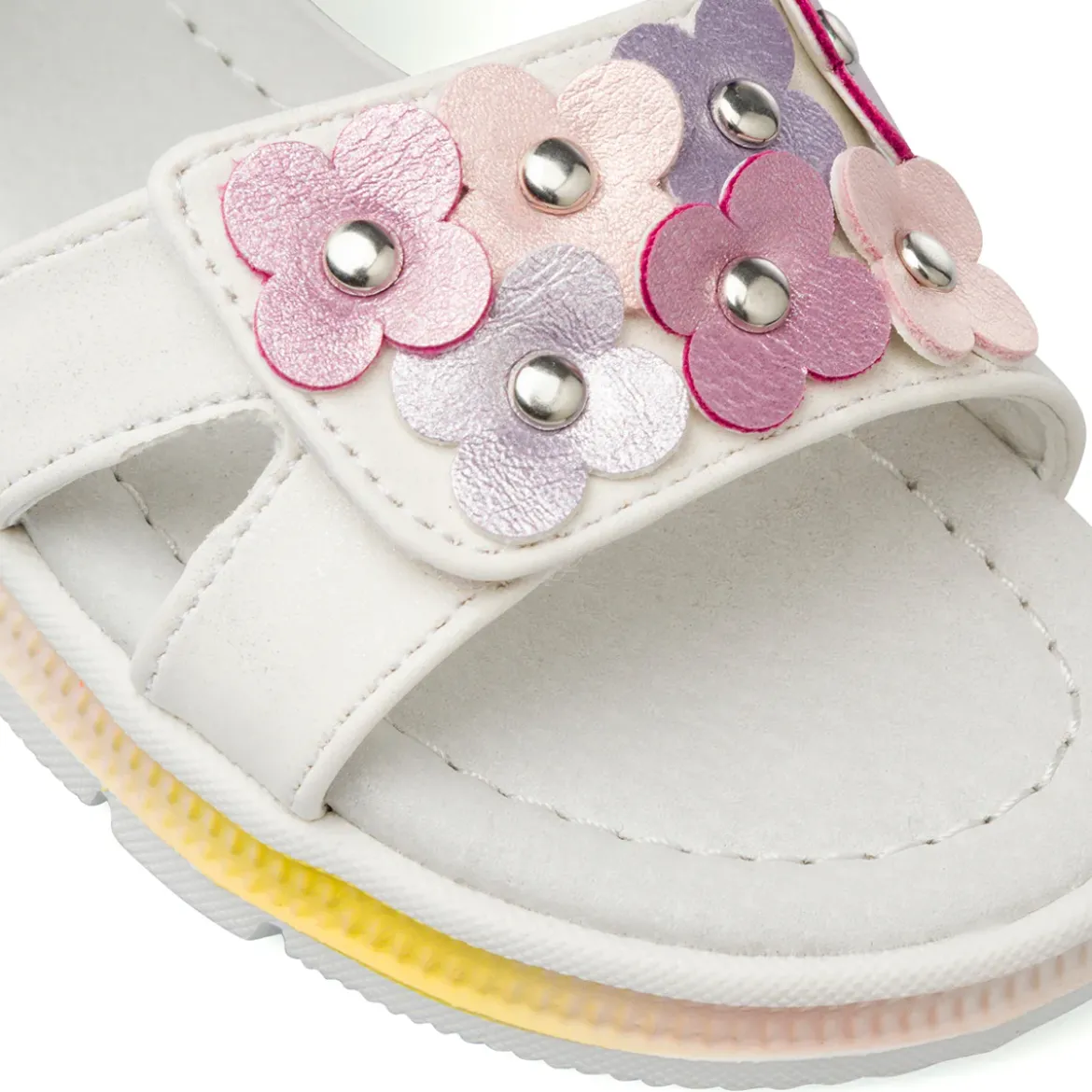 Sandali bianchi da Bambina Le scarpe di Alice con fiori