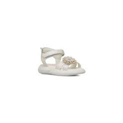 Sandali Bianchi da Bambina Primi Passi con fiore in rilievo Le scarpe di Alice