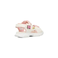 Sandali Bianchi da Ragazza con inserti rosa e patch rosa e arcobaleno Lumberjack