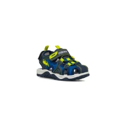 Sandali blu da Bambino chiusi con con dettagli fluo ed elastico Primigi