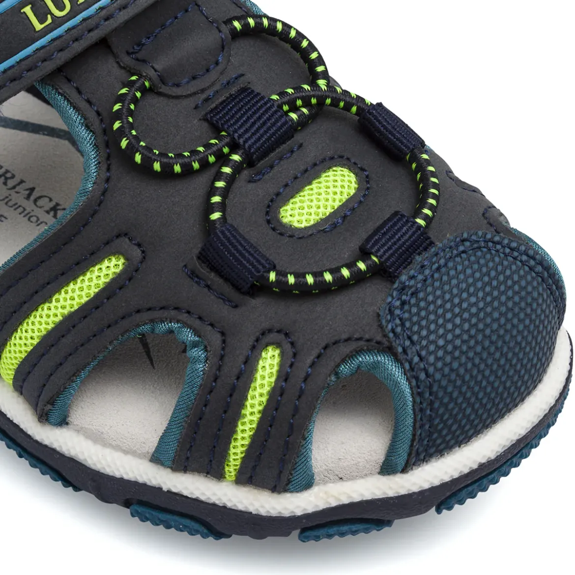 Sandali blu da Bambino con punta chiusa e dettagli fluo Lumberjack