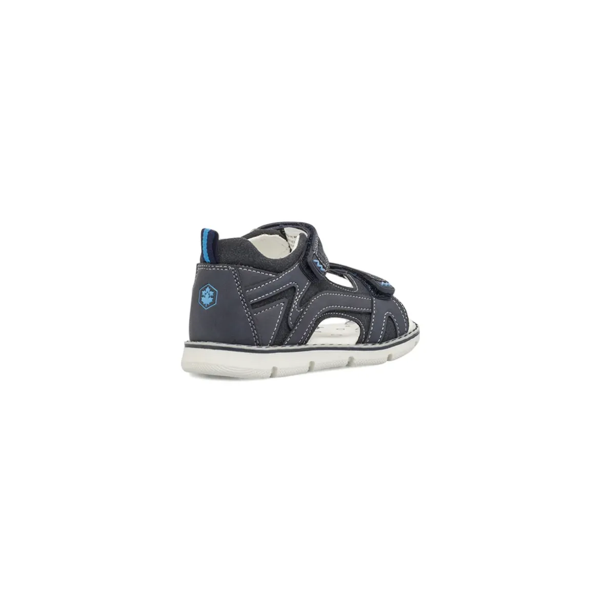Sandali blu da Bambino con sottopiede in pelle e logo Lumberjack