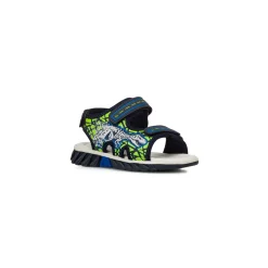 Sandali blu da Bambino con strappo e stampa dinosauri Space Boy