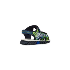 Sandali blu da Bambino con strappo e stampa dinosauri Space Boy