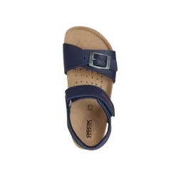 Sandali blu da Bambino con suola traspirante e strappo Geox