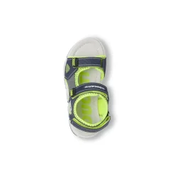 Sandali blu da Ragazzo con dettagli giallo neon e strappo Ducati