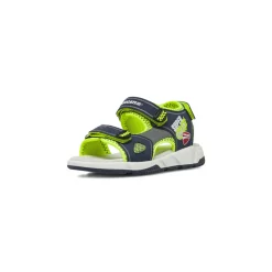 Sandali blu da Ragazzo con dettagli giallo neon e strappo Ducati